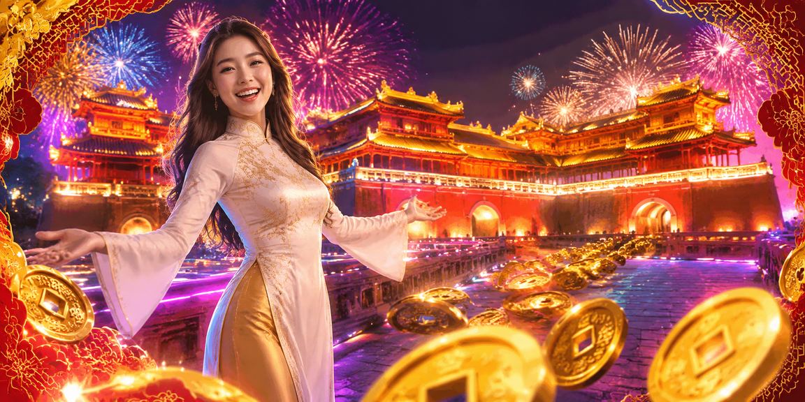 Sân khấu ánh sáng neon quảng bá khuyến mãi casino tại Việt Nam